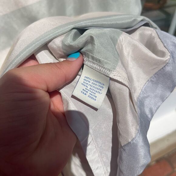 Anthropologie Odille 100% Silk Shore House Striped Dress NWT - Picture 6 of 8